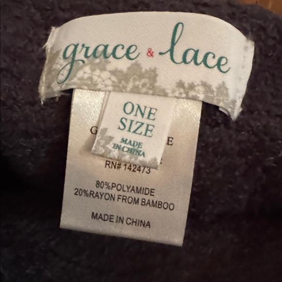 Grace & Lace Ribbed Plush Luxurious Bamboo Blanket in Charcoal NWT - Picture 4 of 6